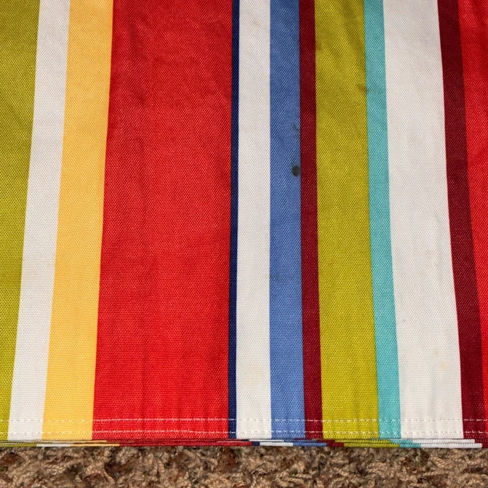 Colorful‎ Striped Table placemats.